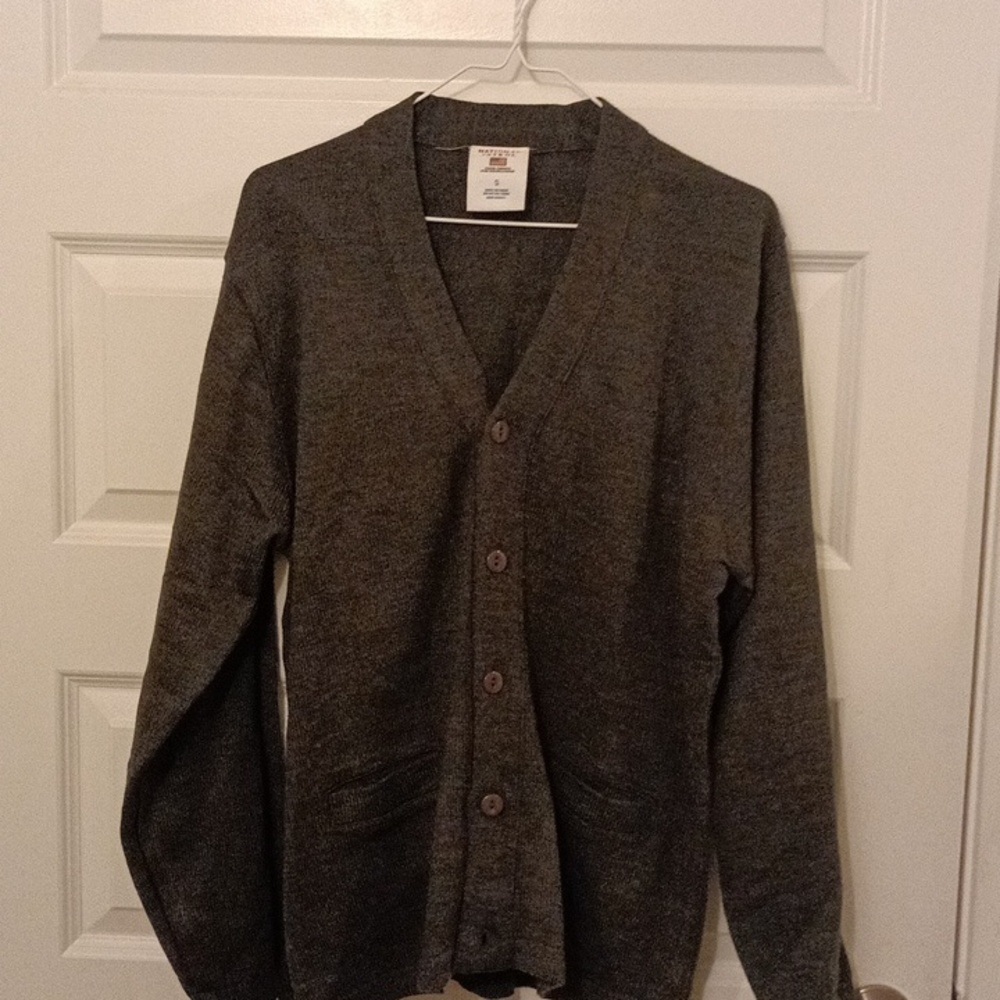 Acrylic Oxford-Grey Botton up Sweater